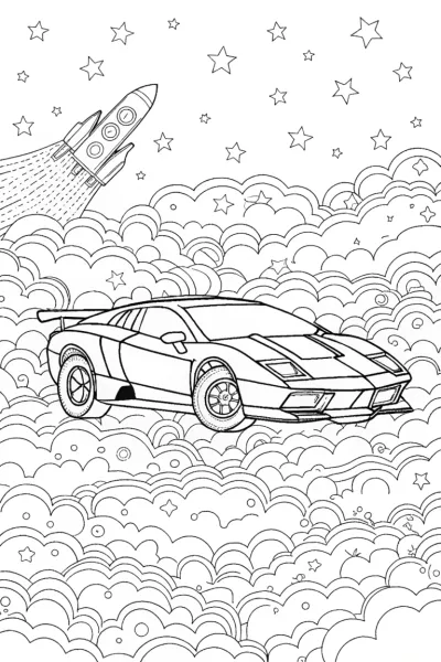 Lamborghini racing in space