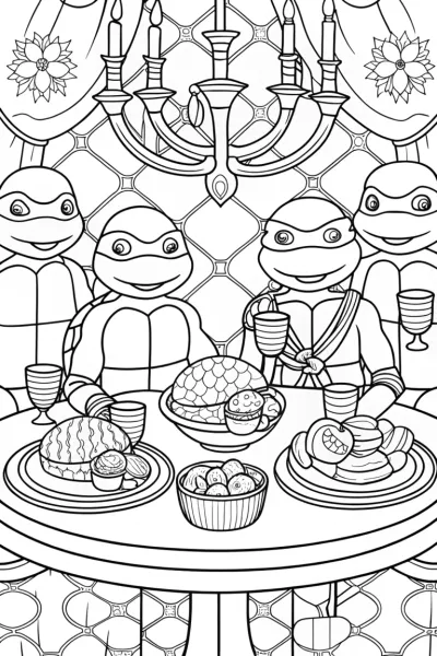 Ninja Turtles tea party