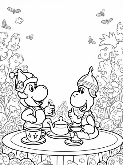 Yoshi’s tea party with friends