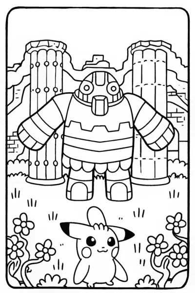 Regigigas Guardian of the Ancient Ruins Coloring Page