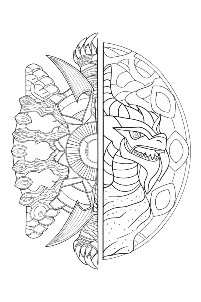 Giratina and Zekrom battle scene