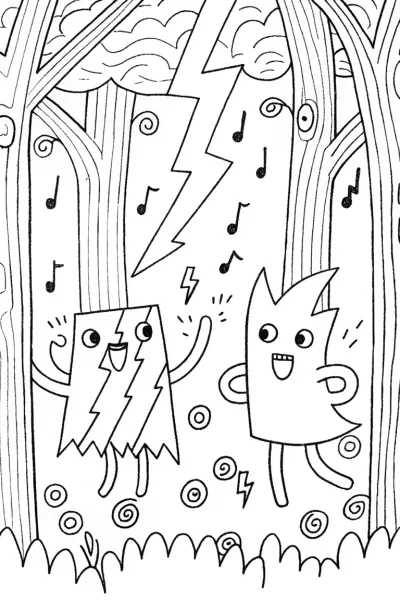 The Lightning Dance-off Coloring Page