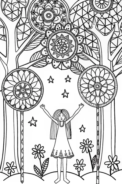 Jasmine’s Secret Garden of Dreams Coloring Page