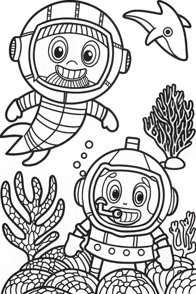 Octonauts Undersea Race Coloring Page