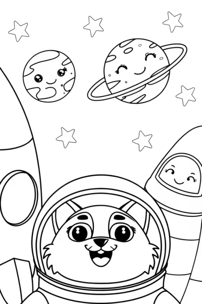 Squishmallow cosmic critter mission coloring page