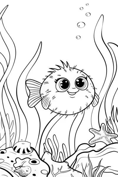 Monster’s Underwater Adventure Coloring Page