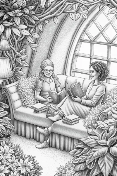 Flower librarians sharing stories