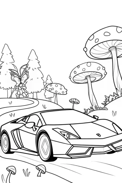 Lamborghini ride through whimsical realms