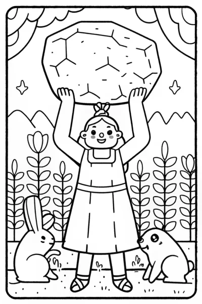 Luisa’s Strength Showcase Coloring Page