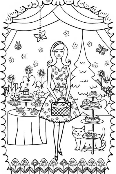 Barbie’s Dream Garden Party Coloring Fun