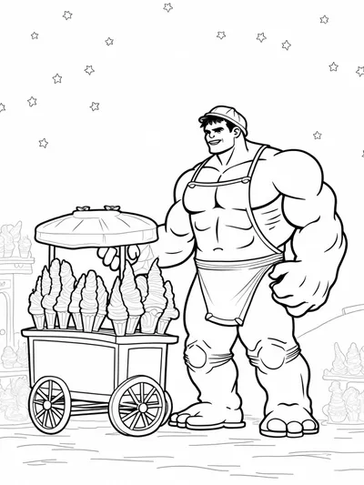 Hulk as a cosmic ice cream vendor