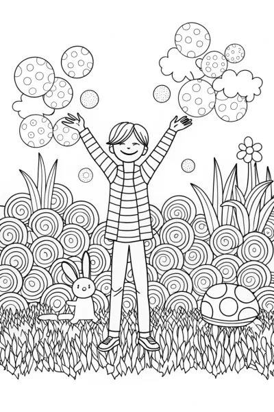 JJ’s Enchanted Bubble Journey Coloring Page