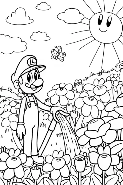 Luigi’s vibrant gardening escapade