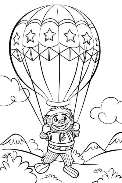 Huggy Wuggy in a Balloon Sky Journey