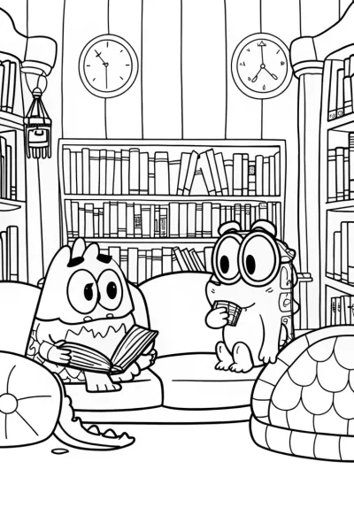 Bluey and Bingo’s Adventure in the Enchanted Library