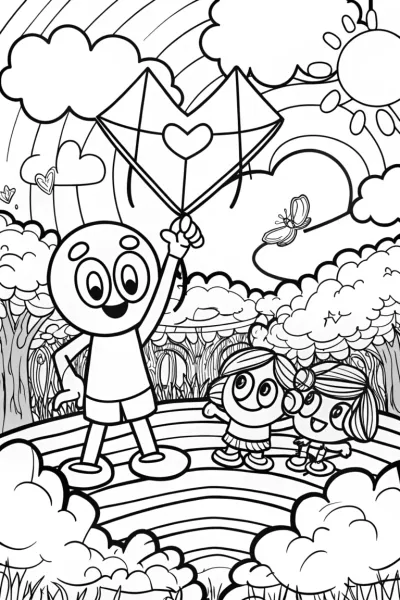Skyward Heart Quest Coloring Page