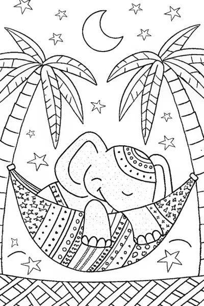 The Dreamy Sleepyhead Coloring Page