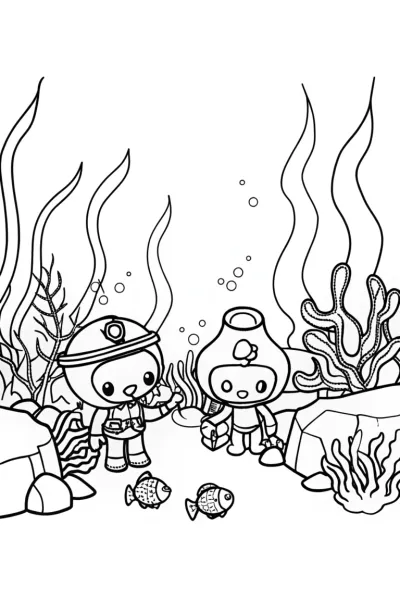 Octonauts’ Undersea Gardening Extravaganza Coloring Page