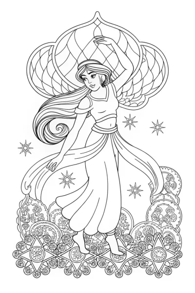 Jasmine dancing with fireflies