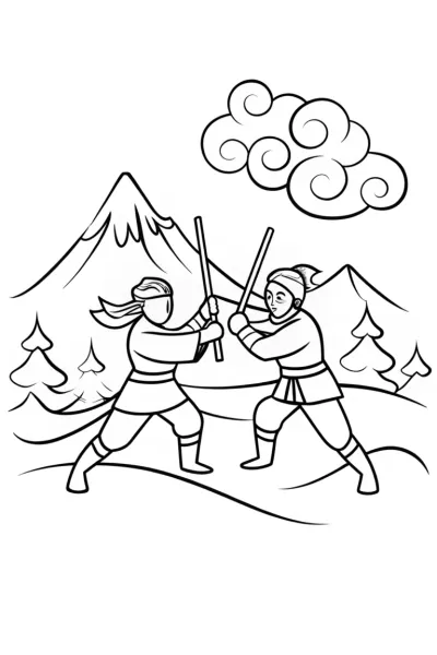 The Harmonious Duel Coloring Page
