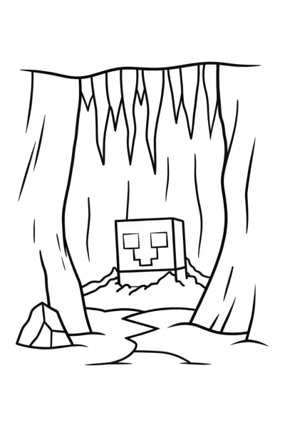 Creeper exploring a hidden cave