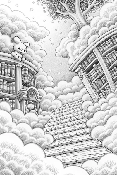 Cinnamoroll’s cloud library adventure