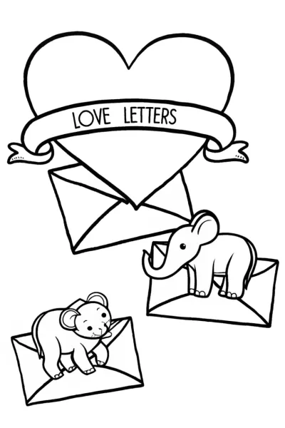 Animals delivering love letters