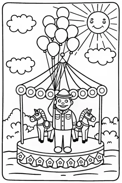 Luigi’s Balloon Adventure on the Merry-Go-Round