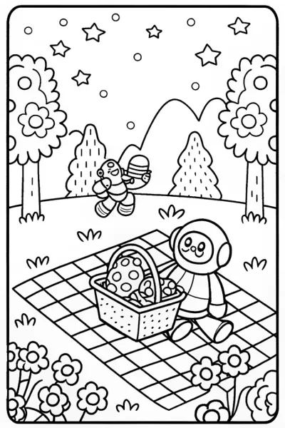 Buzz Lightyear’s Intergalactic Picnic Coloring Page