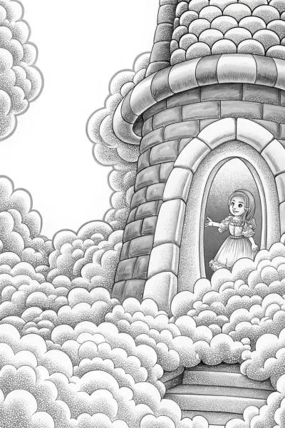 Silvia in a cloud castle