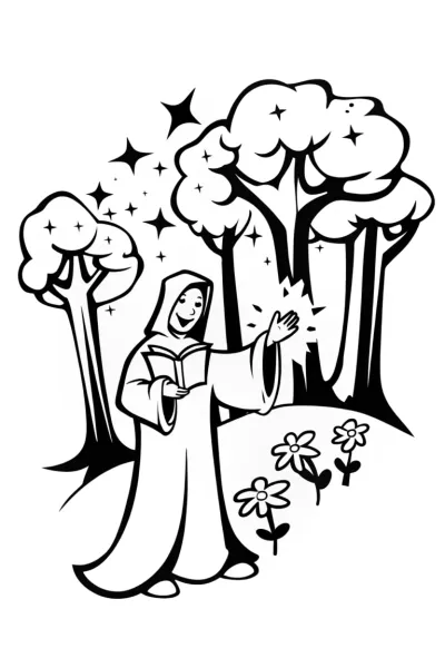 The Summoner’s Circle Coloring Page