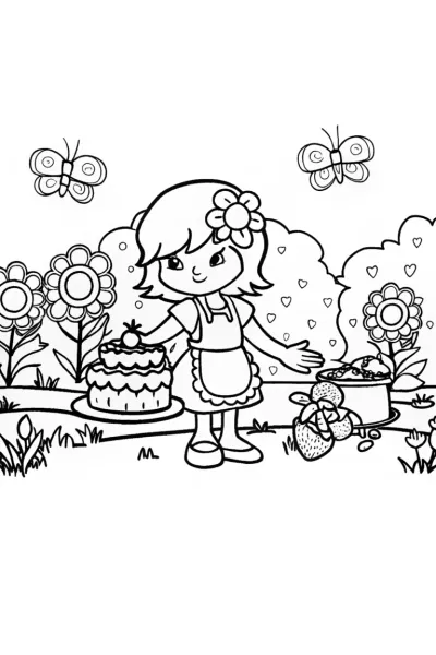 Strawberry Shortcake’s Berry Baking Contest Coloring Page