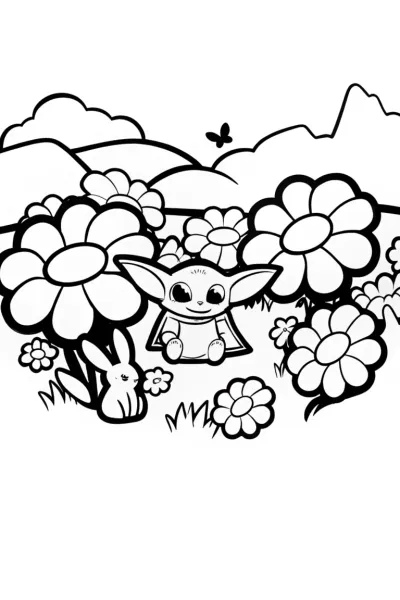 Baby Yoda’s Flower Garden Adventure