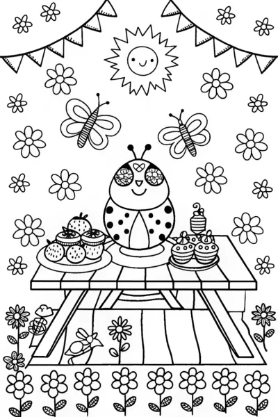 Summer Garden Gala Coloring Page