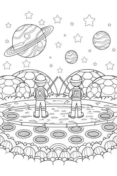 Mario and Luigi fishing in space