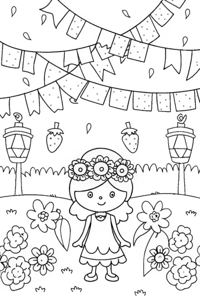 Strawberry Shortcake’s Garden Gala Coloring Page