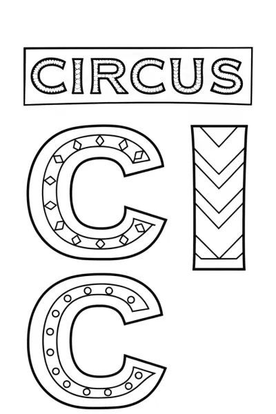 Alphabet letters at the circus