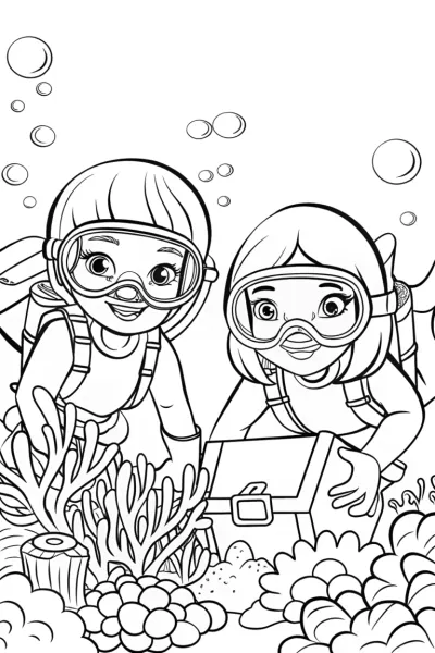 Bratz Dolls’ Underwater Adventure Coloring Page
