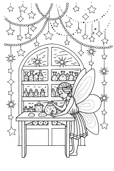 The Fairy Workshop Coloring Page
