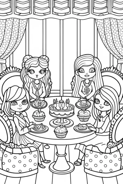 Bratz dolls tea party