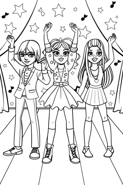 Rainbow High Fashion Showdown Coloring Page