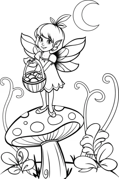 Halloween Fairy Coloring Page