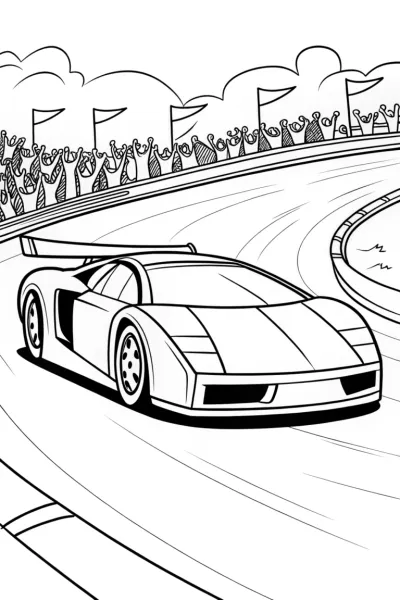 Lamborghini Racing Coloring Page