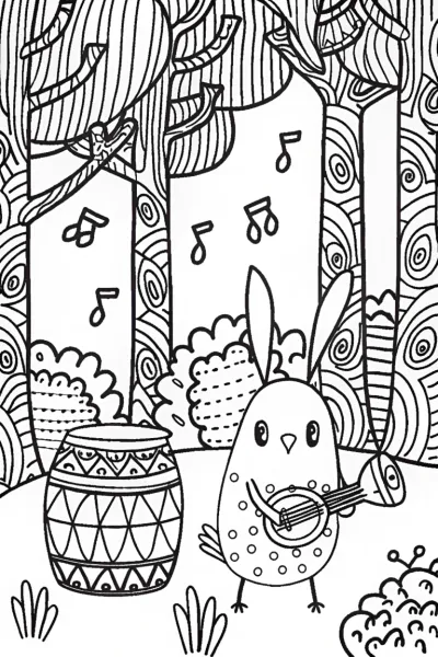 Chick’s joyful melody in the forest