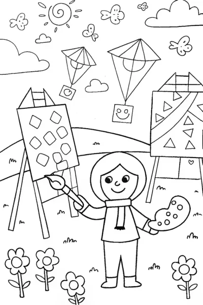 JJ’s Festival of Colors Coloring Page