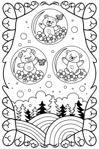 Care Bears Bubble Adventure Coloring Page