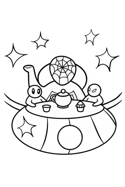Spider-Man cosmic tea party