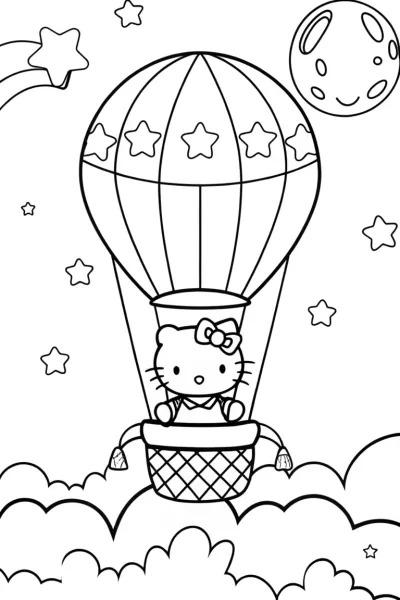 Hello Kitty’s celestial balloon voyage