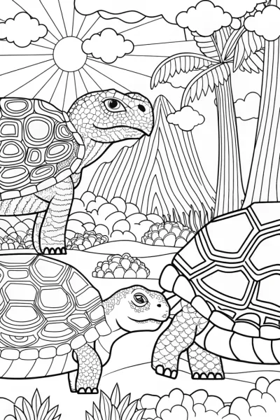 Turtles time traveling with dinosaurs