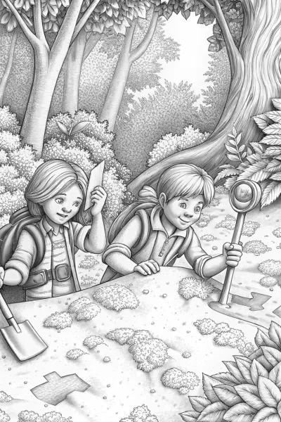 Children on a treasure hunt